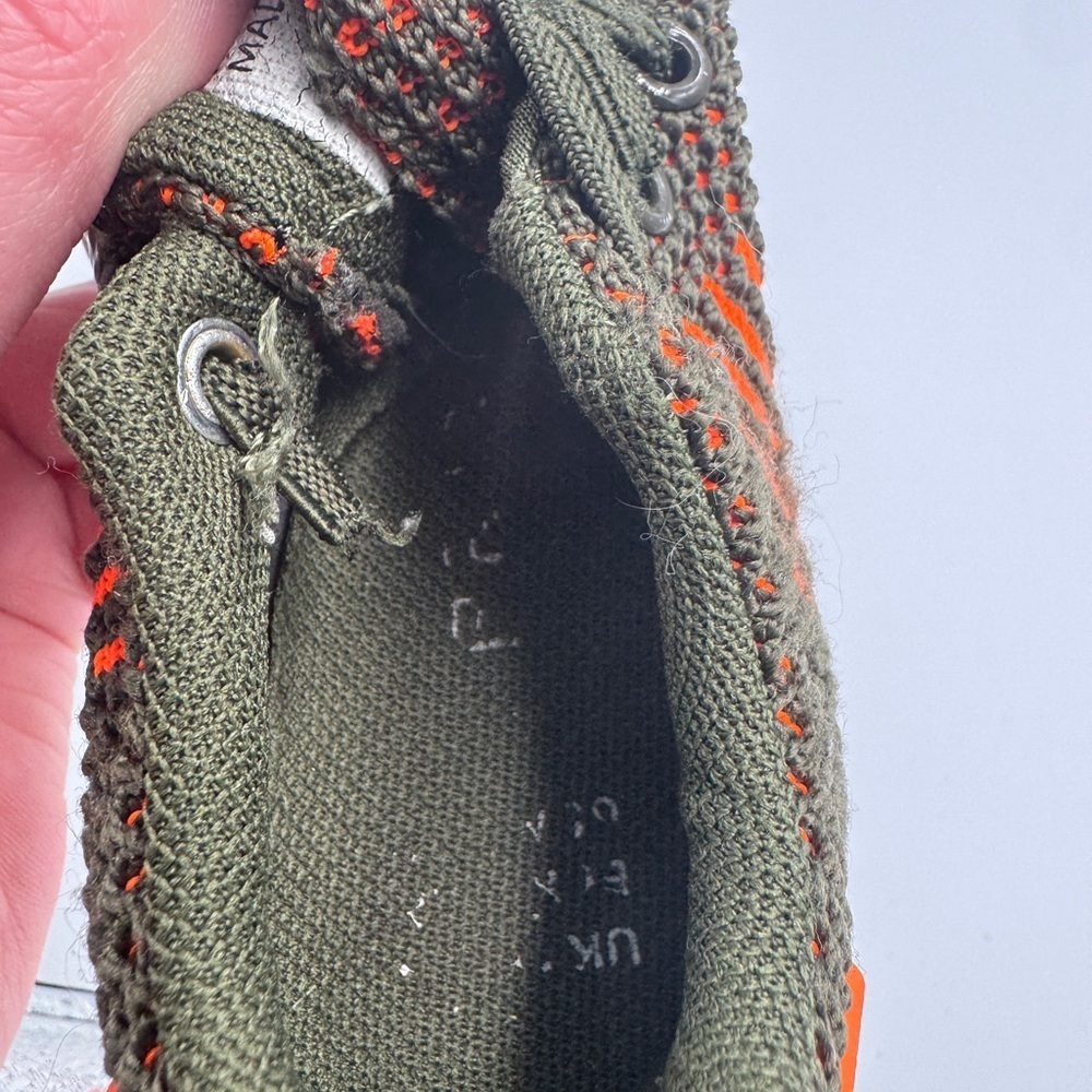 Primark Toddler Size 5 Girls Boys Kids' Olive Green and Orange Sneakers Shoes - Picture 6 of 7